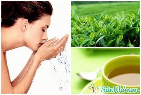 Nước trà xanh kiềm dầu hiệu quả cho da mặt