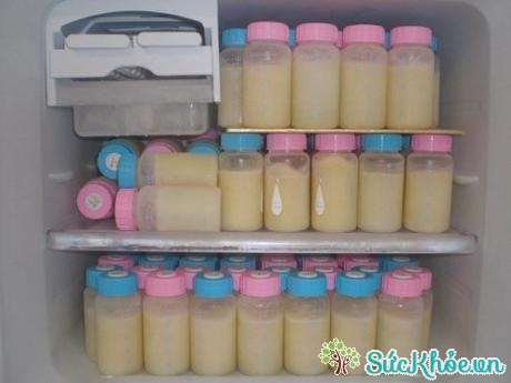 Sữa mẹ được bảo quản ở ngăn đá