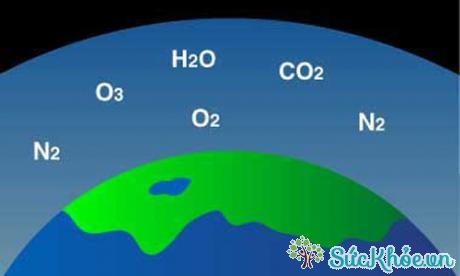 Khí quyển chứa nhiều chất khí và phân tử