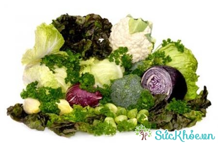 Các loại rau củ nhiều vitamin và khoáng chất cũng được ưu tiên