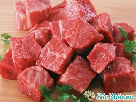 Thịt bò là thực phẩm tốt cho người thiếu máu do chứa nhiều sắt