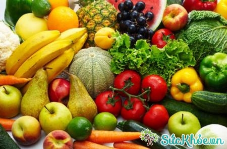 Lưu ý chế độ ăn uống nhiều rau quả