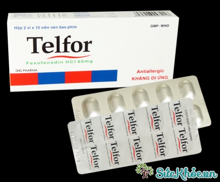 Telfor 60 là thuốc kháng histamin, chống dị ứng da và viêm mũi dị ứng