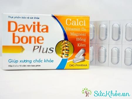 Davita bone Plus giúp bổ sung calci, vitamin D và các chất khoáng cho cơ thể 