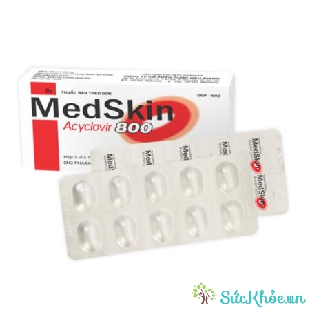 Medskin Acyclovir 800 điều trị Herpes sinh dục, bệnh zona và thủy đậu