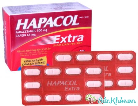 Hapacol Extra là sự kết hợp giữa Paracetamol và Cafein 