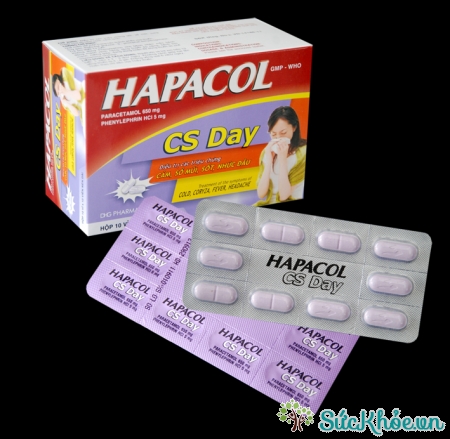 Hapacol cs day điều trị các triệu chứng sốt, sổ mũi, sung huyết mũi hiệu quả