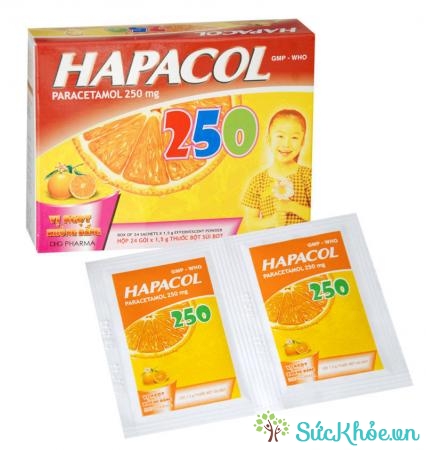 Hapacol 250 có tác dụng hạ sốt giảm đau cho trẻ hiệu quả