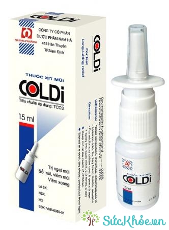 Coldi có tác dụng trị viêm mũi, viêm xoang cấp và mãn tính