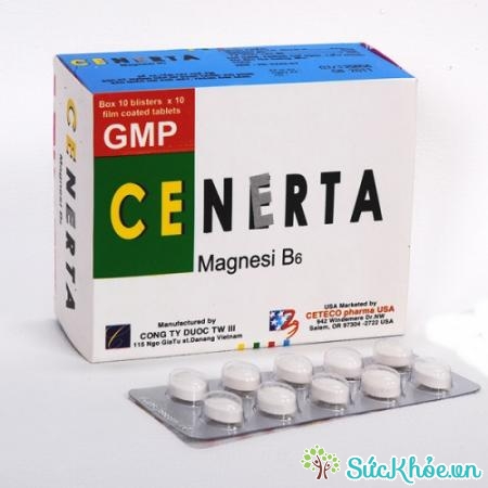 Cenerta có tác dụng điều trị trong trường hợp thiếu Magnesi nặng