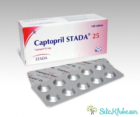 Thuốc Captopril Stada 25 điều trị cao huyết áp ở người lớn
