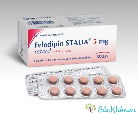 Thuốc Felodipin Stada 5 mg retard điều trị tăng huyết áp, cơn tăng huyết áp cấp