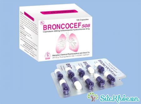 Broncocef 508 điều trị nhiễm khuẩn đường hô hấp