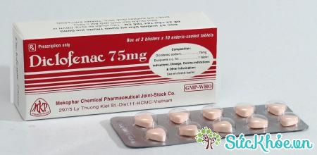 Thuốc Diclofenac 75mg điều trị thoái hóa khớp, viêm đau cấp tính