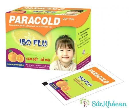 Paracold 150 Flu là thuốc điều trị sốt, đau đầu, nhiễm trùng đường hô hấp trên