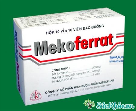 Mekoferrat là thuốc điều trị các trường hợp thiếu máu do thiếu sắt