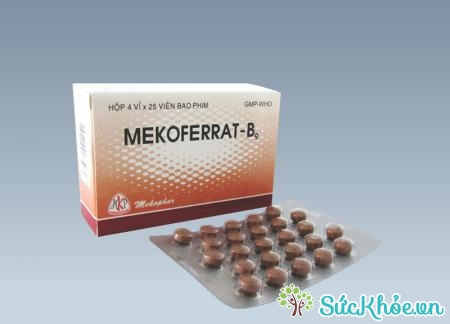 Thuốc Mekoferrat-B9 điều trị thiếu máu do thiếu sắt, bổ sung chất sắt và Acid folic