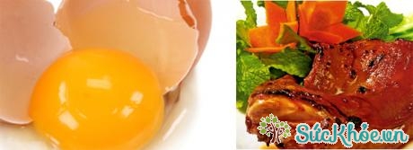 Ăn trứng gà + thịt thỏ sẽ xảy ra phản ứng kích thích đường tiêu hóa, gây tiêu chảy