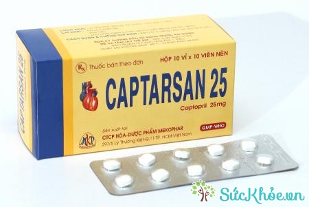 Captarsan 25 là thuốc điều trị tăng huyết áp, suy tim, sau nhồi máu cơ tim