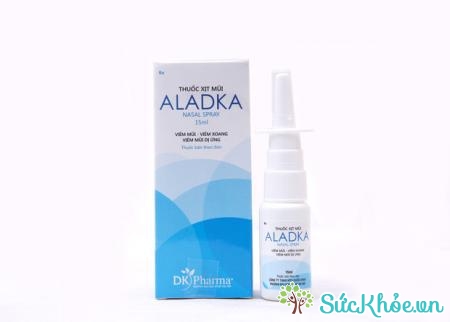 Thuốc xịt mũi Aladka điều trị tại chỗ bệnh viêm và dị ứng vùng mũi họng