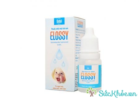 Thuốc nhỏ mũi trẻ em Elossy điều trị ngạt mũi, viêm mũi, viêm xoang