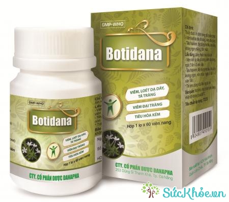 Thuốc Botidana điều trị viêm loét dạ dày tá tràng, viêm đại tràng
