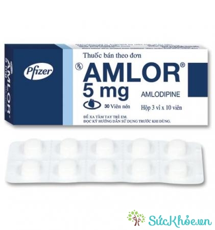 Thuốc Amlor điều trị tăng huyết áp, bệnh mạch vành, đau thắt ngực ổn định mạn tính