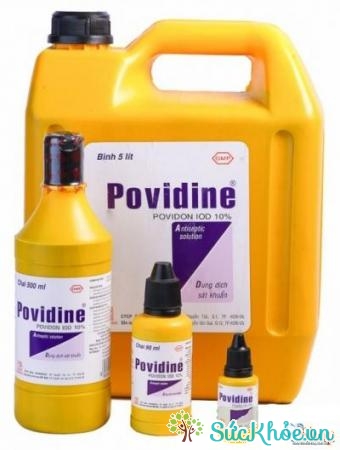 Dung dịch sát khuẩn Povidine 10% (5 lit) không dùng với xà phòng, dung dịch hoặc thuốc mỡ có chứa thủy ngân