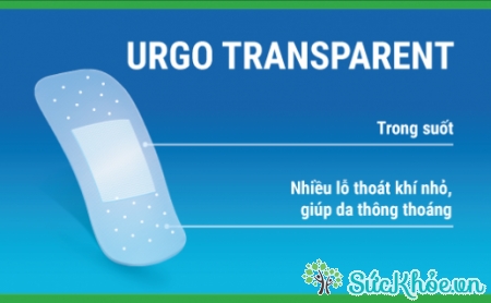 Urgo cá nhân Transparent 20 miếng có nhiều lỗ thoát khí nhỏ, giúp da thông thoáng