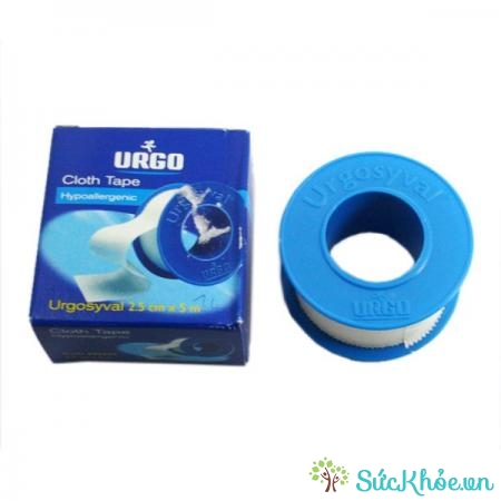 Băng keo lụa Urgo 2.5 có lỗ thoát khí nhỏ giúp da thông thoáng, thích hợp cho da nhạy cảm