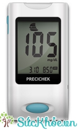 Máy đo đường huyết Precichek AC- 300 có kiểu dáng nhỏ gọn, dễ sử dụng