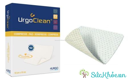 Gạc thấm hút và loại bỏ mảnh hoại tử Urgoclean với nhiều tính năng vượt trội