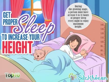 Ngủ đủ giấc giúp cải thiện chiều cao của bạn