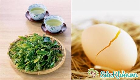 Trứng kết hợp với Trà xanh tạo ra món ăn bổ dưỡng.