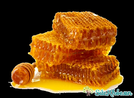 Sáp ong là một khối, có nhiều lỗ nhỏ
