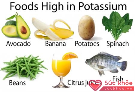 Potassium có nhiều trong các loại thực phẩm như dưa leo, bí ngô...