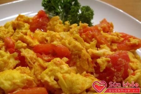 Món cà chua trứng tốt cho sức khỏe