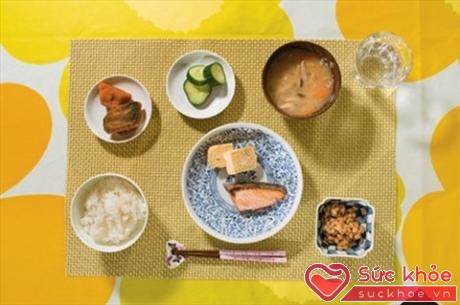 Một bữa sáng 'điển hình' mẹ Nhật