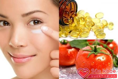 Chói mắt cần dùng những thực phẩm tốt cho mắt như chất chống oxy hóa, vitamin E