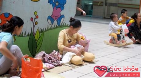 Dịch sởi 2014 là cơn ác mộng đối với các phụ huynh có con nhỏ (Ảnh: Vietnamnet)