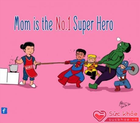 Mẹ là siêu anh hùng số 1 (Ảnh: Internet)