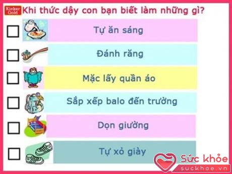 Thời gian biểu giúp trẻ ghi nhớ các công việc quan trọng. (Ảnh minh họa: Internet)