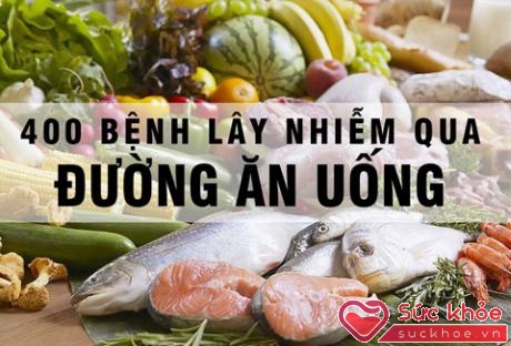 400 bệnh lây nhiễm qua đường ăn uống