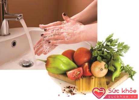 Rửa tay trước khi ăn, chế biến thực phẩm
