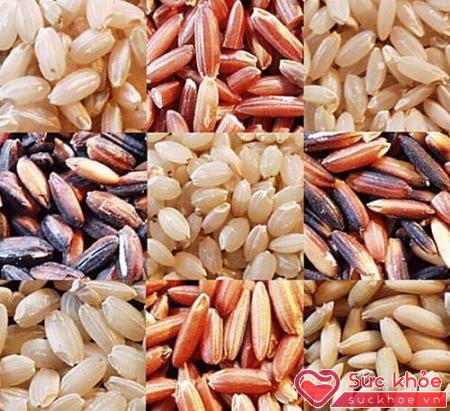  Một số loại gạo lứt nếp có giá trị dinh dưỡng cao.