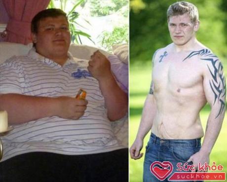 Jacob Hornor trước và sau khi giảm cân