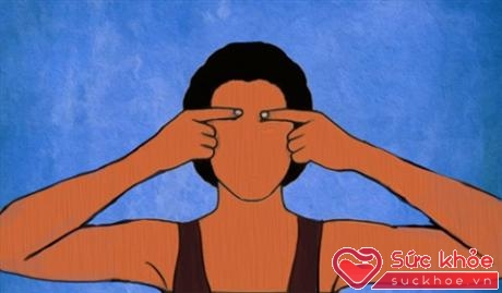 Tư thế massage mặt (Kapal Randhra Dhouti)