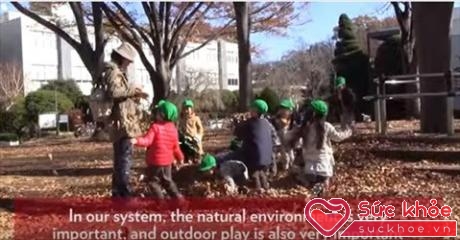 Trẻ em ở Nhật được khuyến khích vui chơi và khám phá thiên nhiên
