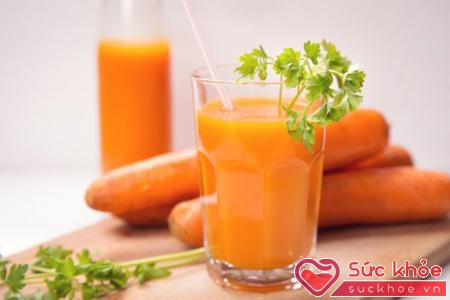 Nước ép cà rốt rất có lợi cho người bệnh huyết áp
