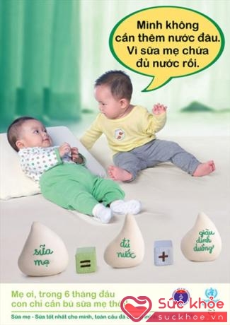 Cho trẻ bú sữa mẹ hoàn toàn trong 6 tháng đầu